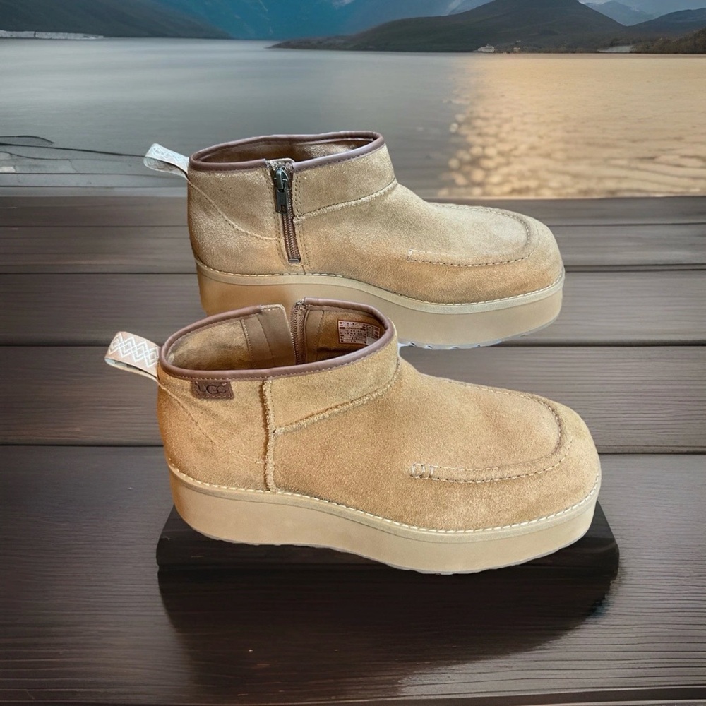UGG Cityfunc Ultra Mini Brown‎ Suede Platform Boots US 10 Women’s EU41